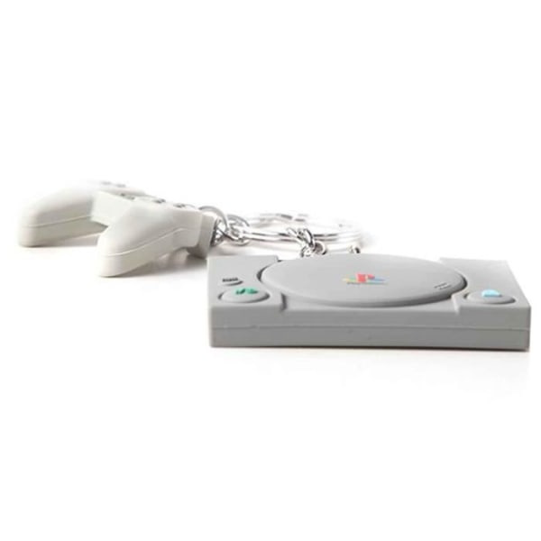Playstation Nøglering Nøglering Konsol og Controller 3D Gummi Ny IC