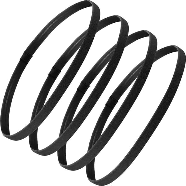 4 - pak - Sports pandebånd - mod - sved - Elastisk - skridsikker - Unisex - elasticitet - Sort