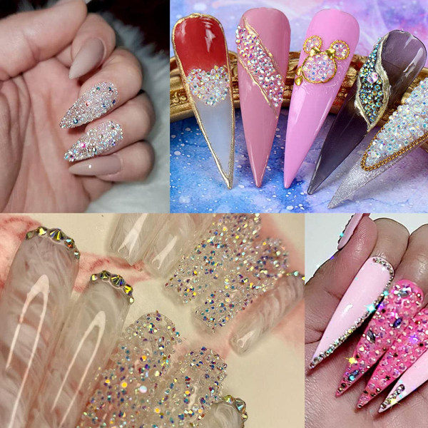 Kristall Flatback strass nagelkonst Stil 6
