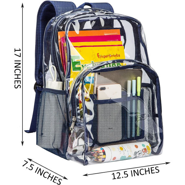 IC Vorspack Klar Ryggsäck Heavy Duty PVC Transparent Ryggsäck
