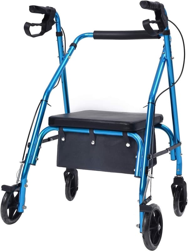 cm - Storage Box - with - Walker - Storage Bag - Four-wheeled - Reusable - Carrying Accessory - Suitable - Men - Elderly - Black