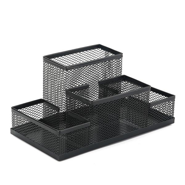 Organizer, pennhållare i metall, skrivbordshylla med mesh Note Ho
