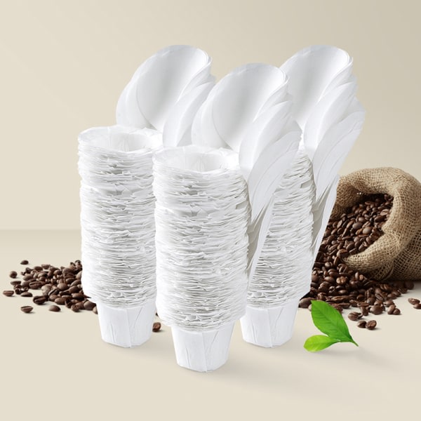 IC 50st Bärbara Kaffefilter Papper Påfyllningsbar Kaffebryggare Fil