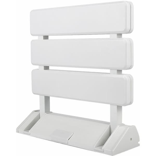 DEBUNS Fällbar Duschstol i Aluminium och ABS, 330 x 320 x 70 mm