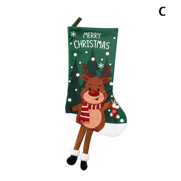 IC Julstrumpa Santa strumpor Stor kapacitet presentpåse Hängande C