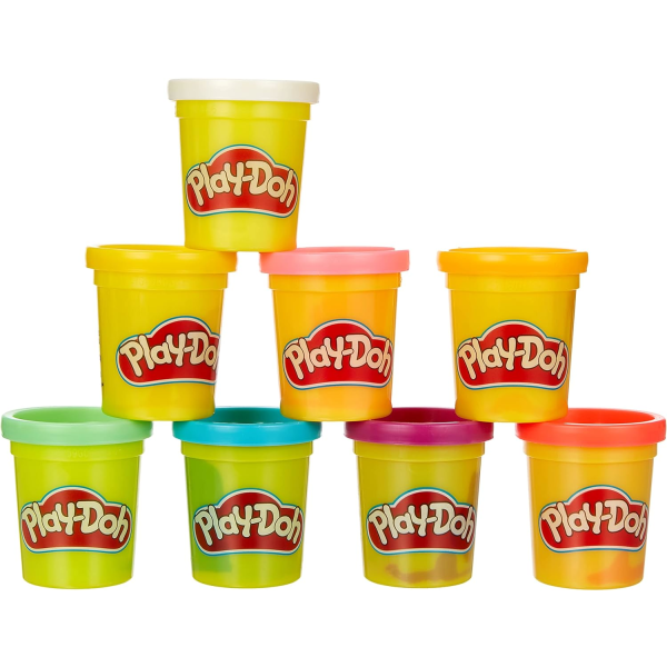 Play-Doh 8-pack regnbåge, giftfri modelllera med 8 färger