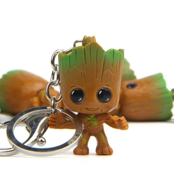 Baby Groot nyckelring (sett av 4) - klassisk film actionfigur IC