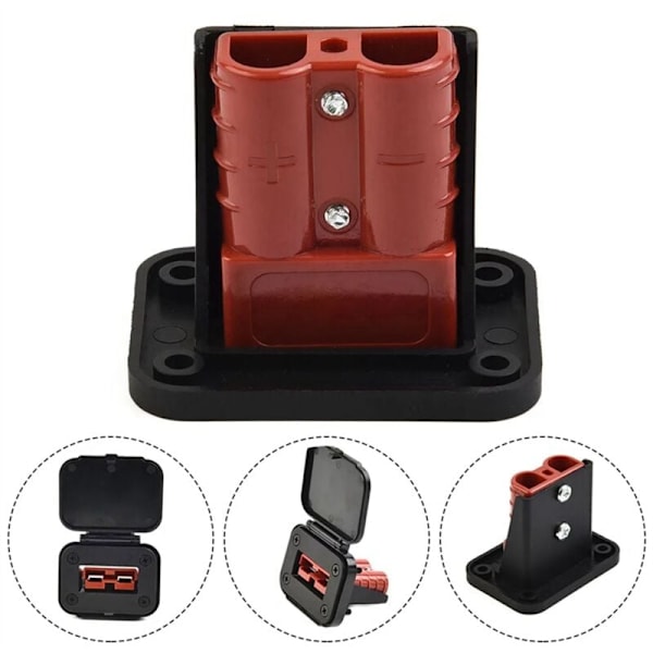 2 stk 50A for Anderson Socket Connector Flush Mount Panel Cover Caravan Båt Lastebil Kabelkontakter