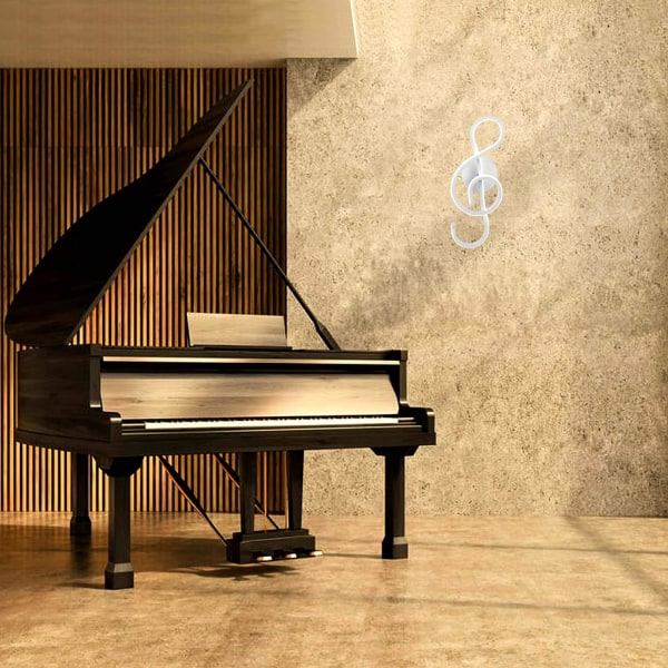 IC 22W Moderne LED Vegglampe Innendørs LED Vegglampe Kreativ Vegglampe LED Musikk Symbol Kunstdekorasjon for Soverom Stue