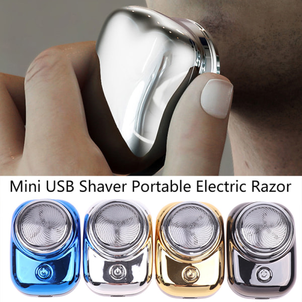 IC Mini Shave Bærbar elektrisk rakhyvel for menn USB Opplastingsbar Sha Gold