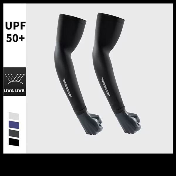 IC 2st Sports Arm Sleeve Compression Basket Cykling Arm Warme Svart