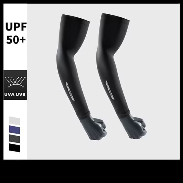 IC 2st Sports Arm Sleeve Kompression Kurv Cykling Arm Varmer Sort