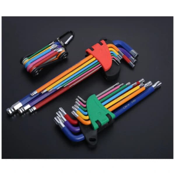 9 stk unbrakonøgle sæt med kugleende SAE Metrisk Stjerne Lang Arm Industriel Kvalitet 9 stk Lang Torx Hex 9pcs Long Torx Hex