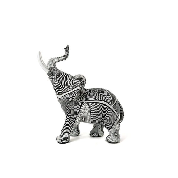 IC Resin Doodle Elephant Sculpture Pöytäkoristeet