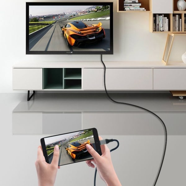 4K 1080P USB 3.1 Type C til HDMI-kompatibel adapterkabel rød