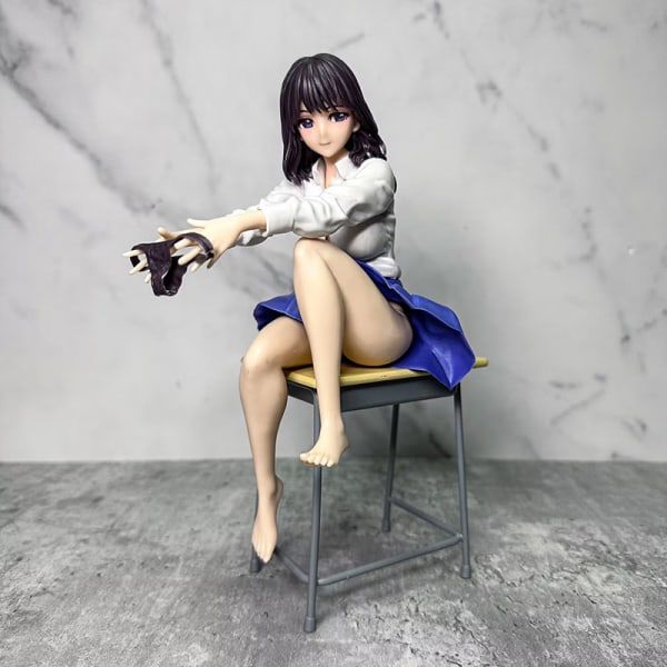 IC 1:6 Sød Figur Vindblæst Efter Klasse 22cm Anime Pige PVC Ac Sort én størrelse