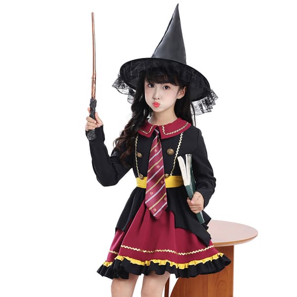 Harry Potter Uniform til piger, Gryffindor Vinter Trolddomsrolle Spil Kostume til Sceneshow M