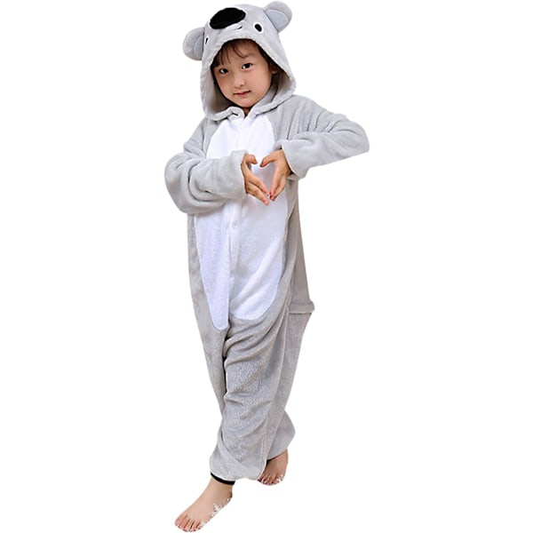 Barn/Unisex Fancy Dress Dyre Kostyme Onesie Pyjamas Jumpsuit Cosplay Kigurumi Jul Halloween Fancy Dress koala 100