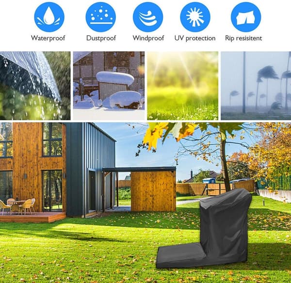 Løbebåndsovertræk - 165*76*140cm - sort - rivefast - løbebånd - indendørs - udendørs - Havemøbelovertræk