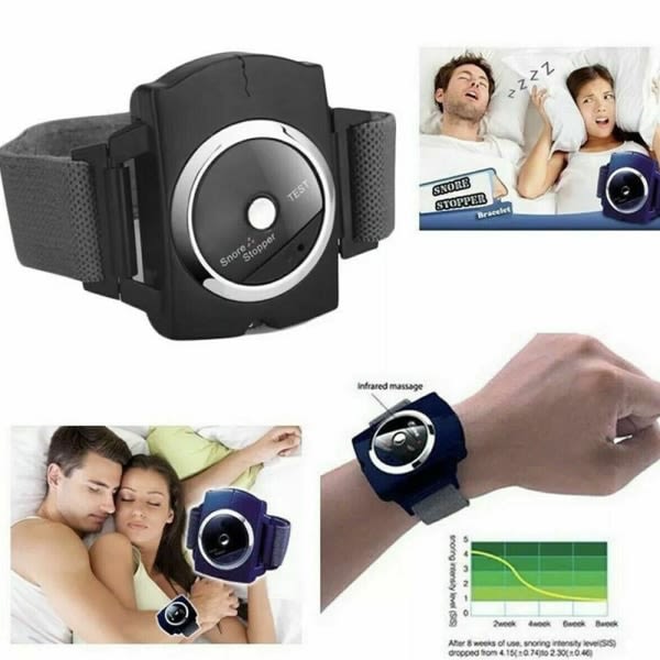 Elektronisk anti-snarkning hanteradsarmband Watch Device Sleep Aid