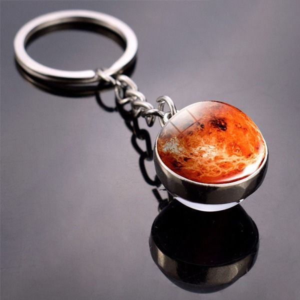 Galaxy Solsystem Planet Nyckelring Rymdglasklot Nyckelring #4 IC