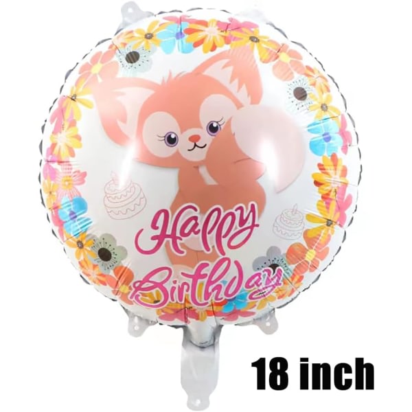 IC 5 st - Födelsedagsballonger - Stor storlek tecknad folieballong - Vuxen- och barnfesttemadekorationer (gul)