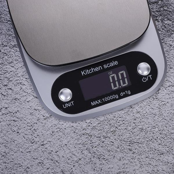 IC Køkkenvægt til bagning, op til 10KG, 1 grams nøjagtighed
