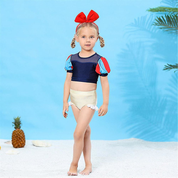 2-8 år Flickor Prinsessa Badkläder Semester Bikini Baddräkter Snövit 6-7 år