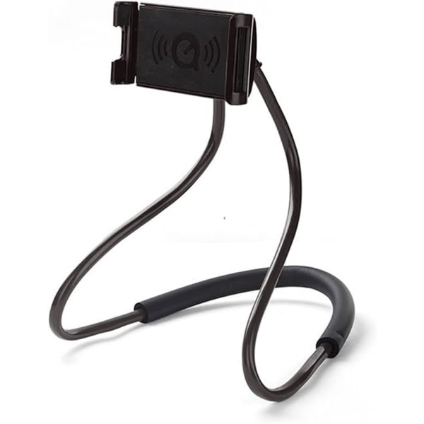 IC Universal Smart Mobile Phone Stand, hängande på halsen Mobiltelefonhållare, Lazy Mobiltelefonhållare (svart)