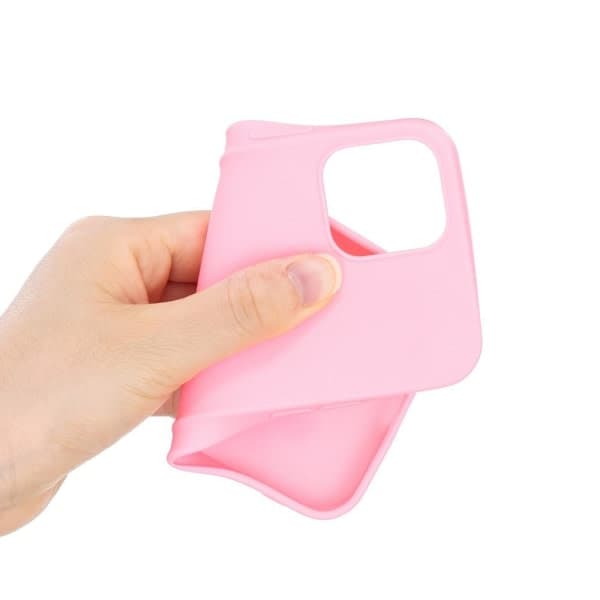 IC iPhone 12 / 12 Pro - Kiinteä Matt TPU Kotelo - Vaaleanpunainen
