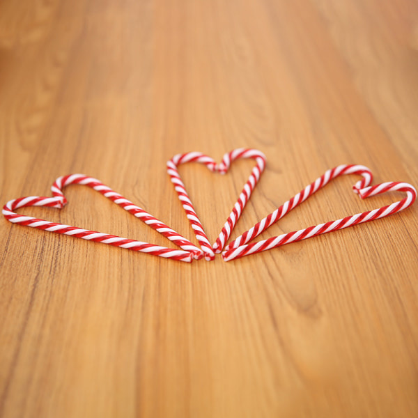 60 stycken julplastgodis Cane Christmas Twisted Candy Ca IC