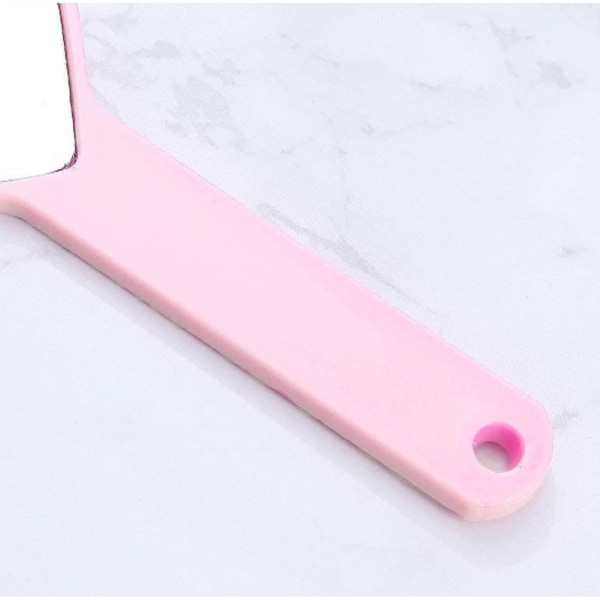 IG Hjerteformet Rejsehåndspejl Bærbar Personlig Kosmetik Rosa