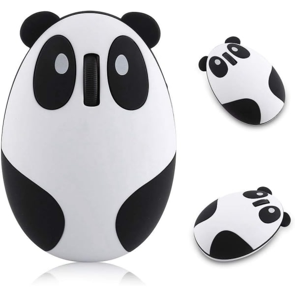 Slimmad trådlös mus Bluetooth Panda-mus, mindre brus trådlös mus för PC, bärbar dator, dator (Panda)