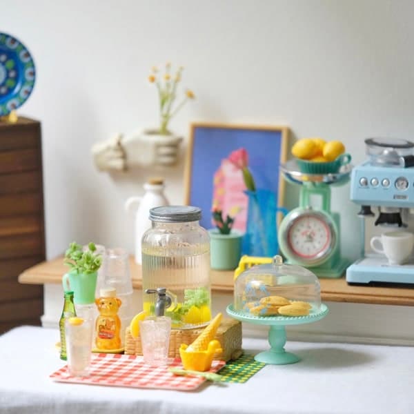 IC 1:12 Miniatyr kallvattenkanna set Dockhus Tillbehör