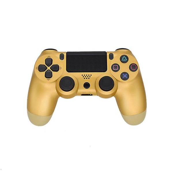 IC Bluetooth Dubbelvibrationskontroll för PS4 PS3 Trådlös Gamepad Joystick för PS4 Spelkonsol USB 6axis Joypad Låg Latens Guld