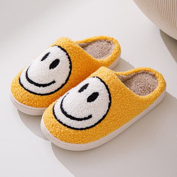 IC Smiley Face Tofflor Dame Smile Tofflor Gul 36-37