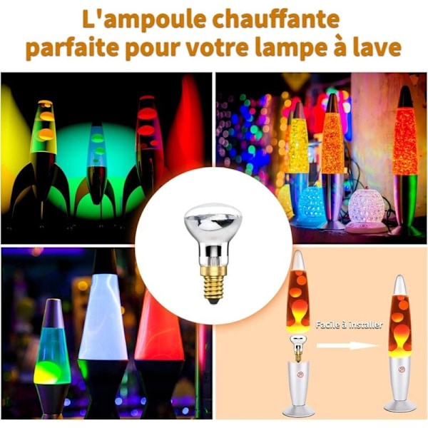 25W E14 Lavalamp pære R39 Reflektor Glødepære 25W E14 R39 Lavalamp pære (4 stk.) [Energiklasse A++]