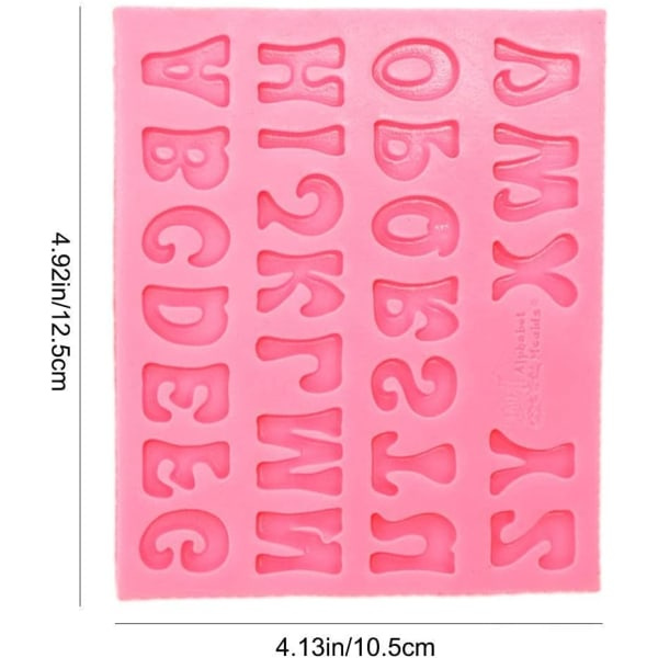 IC A-Ö 26 engelske bogstaver Form Form Bage Tårtdekoration Cupcake Topper Værktøj Alfabetet Rosa Håndlavet diy form til håndlavet chokolade, slik