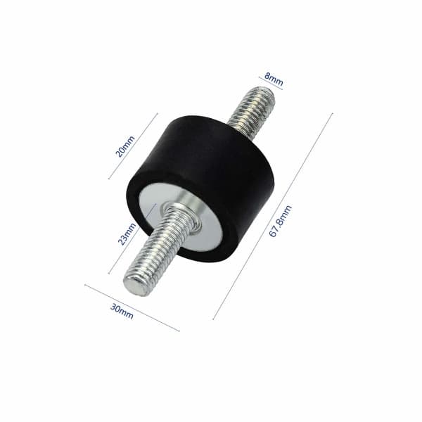 IC St. M8 30 x 20 mm Gummi Anti-Vibrasjonsisolasjonsfester, Vibr
