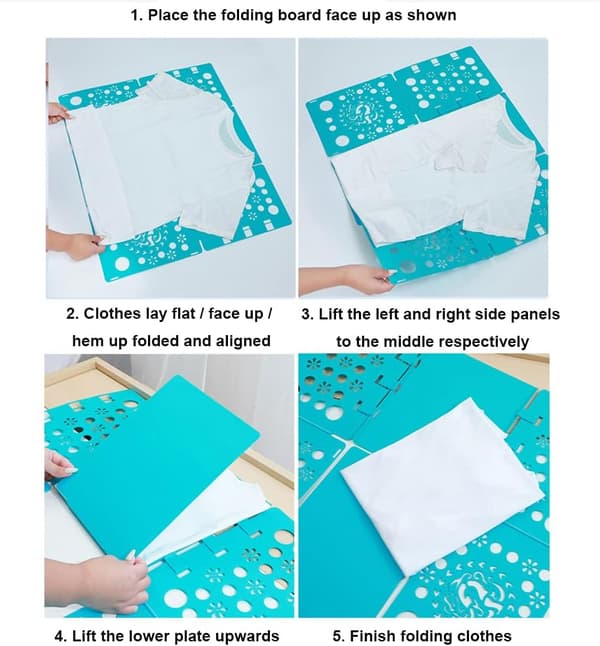 Rask Sammenleggbar Kleshyller - PP-materiale med Sterk Seighet 29×22×5cm