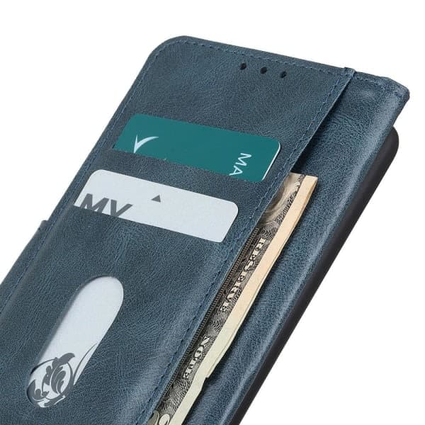 IC iPhone 12 / 12 Pro - Crazy Horse Etui - Blå Blå Blå