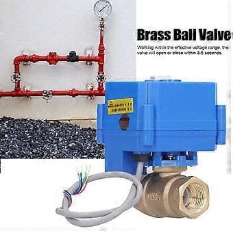 Motorisert kuleventil DN15 messing rett hydraulisk kobling med indikasjon DC36V