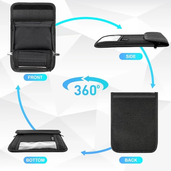 Halslommebok RFID-beskyttelse Vanntett Reisepassholder Justerbar Stropp