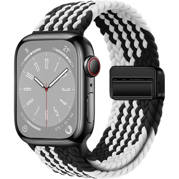 IC Sport Solo Loop kompatibel med Apple Watch Band 42 mm 44 mm 45 mm 49 mm for kvinder, Justerbar Magnetic Stretchy SE 9 8 7 6 5 4 3 Ultra 2