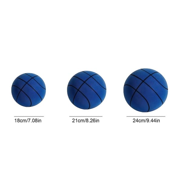 Tyst Basketboll - Premium Material, Tyst Skumboll Blå 24cm