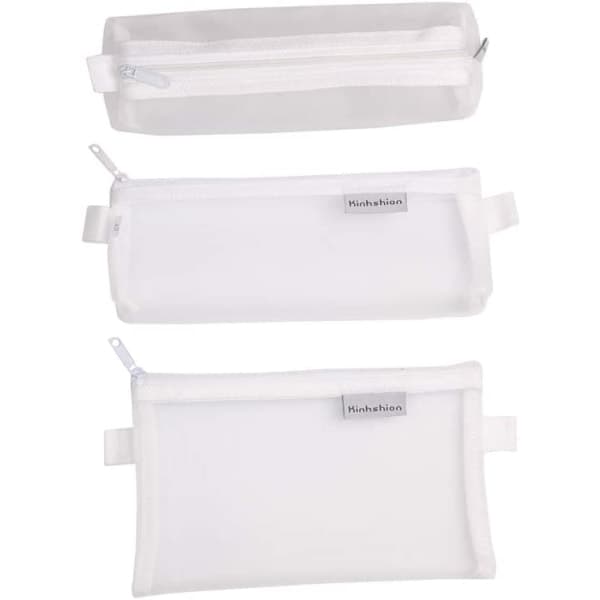 IC 3-pack multifunktionell mesh-väska för sminkverktyg