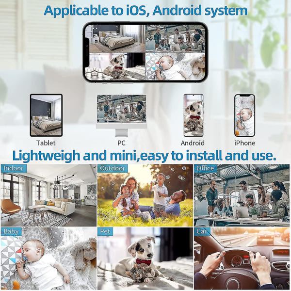 Skjulte kameraer for hjemmet, mini mobilovervåkingskamera