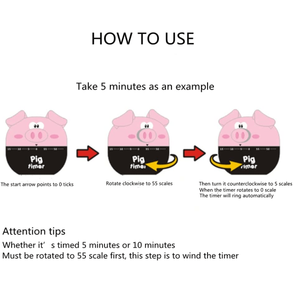 IC Mekanisk Timer Kök Matlagning Timer Klocka Högt Alarm (Spargris)