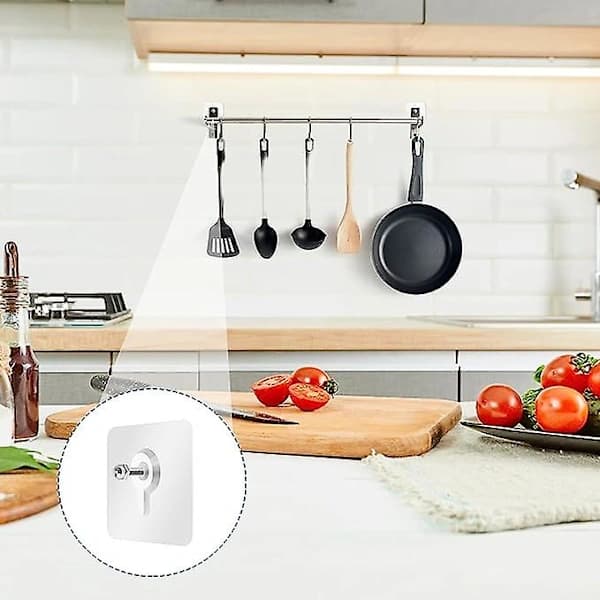 1-pack Transparent Waterproof Removable Adhesive Wall Hooks