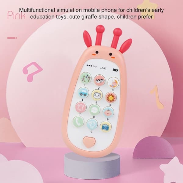 IC Mobiltelefonleke med lys og lyd Abs Baby, Rosa